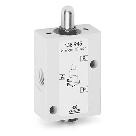 Valvula de accionamiento mecanico 3/2 vías 138-945