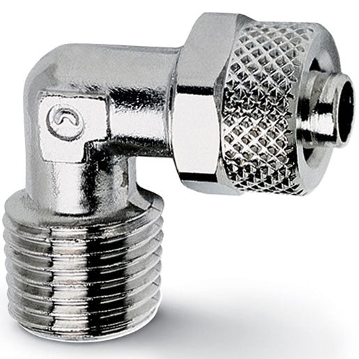 Racor codo macho fijo métrico cónico 1500 6/4-1/8