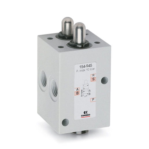 Valvula de accionamiento mecánico  5/2 Vías 154-945