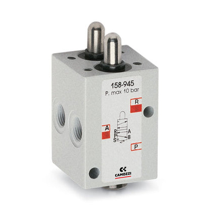 Válvula de accionamiento mecánico 5/2 vías 158-945