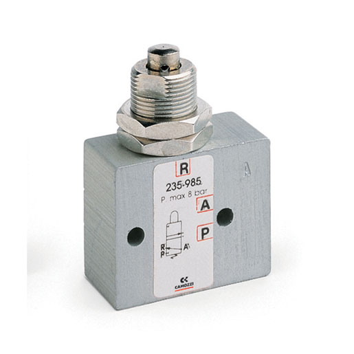 Miniválvula 3/2 vías accionamiento frontal a panel 235-985