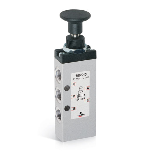 Válvula de boton inestable 5/2 vías G1/8 358-915