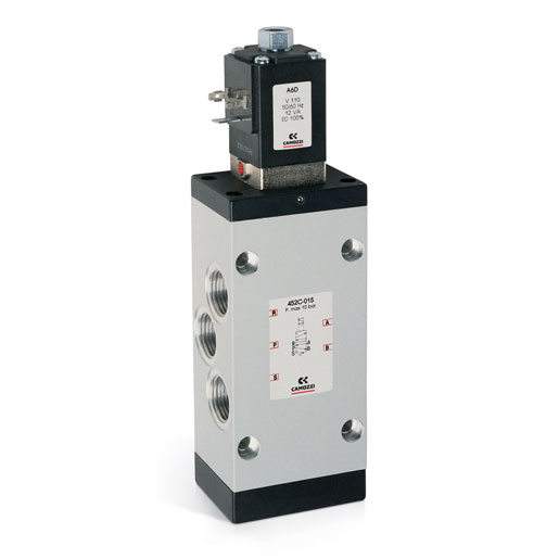 Electroválvula 5/2 vías de G1/2, monoestable 452C-015-22Im
