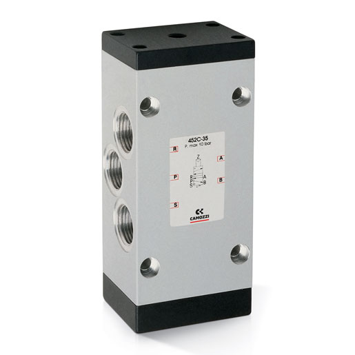 Válvula 5/2 Vías Conexiones De G1/2, Monoestable Mod.452C-35