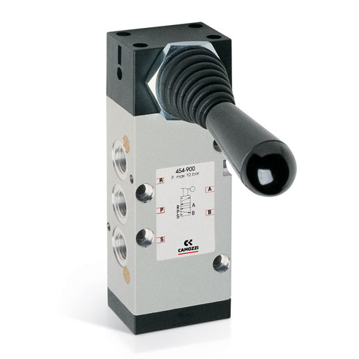 Válvula manual con palanca 5/2 vías 454-900