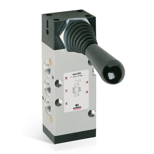 Válvula manual con palanca 5/3 vías CC 464-905