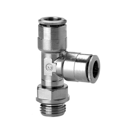 Racor T macho giratorio lateral métrico - BSPP 6442 8-1/4
