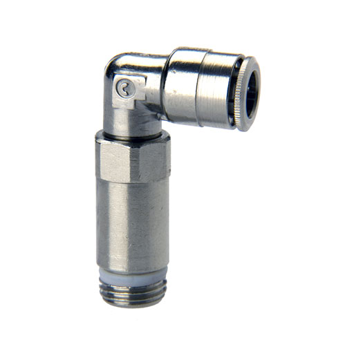 Racor codo macho giratorio largo BSPP Sprint 6525 8-1/8