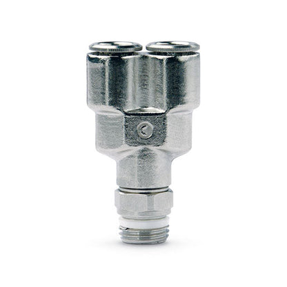 Racor Y macho ajustable métrico - Y macho giratorio BSPP Sprint 6451 6-M5